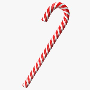 Christmas Cane Lollipop Red 3D