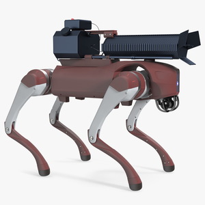 Robot Dog with a Flamethrower 3D model