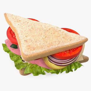 3D model Toasted Home Sandwich Triangle