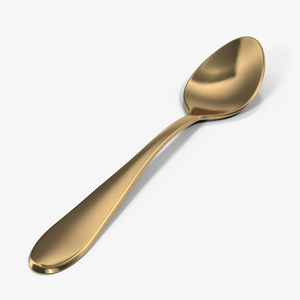 3D model Golden Dessert Spoon