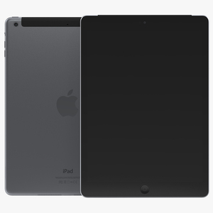 3D iPad Air Cellular Space Gray model