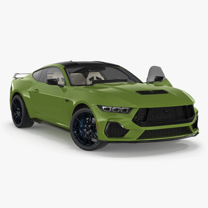 3D model Ford Mustang 2024 Green Rigged