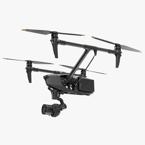 3D Drone DJI Inspires model