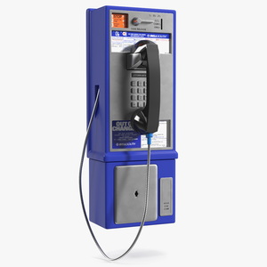 3D Vintage Public Payphone model