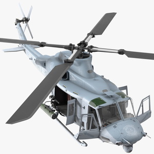 Bell UH1Y Venom Helicopter Rigged for Modo 3D