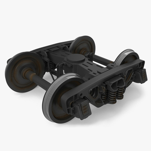 3D model Train Wheel Undercarriage