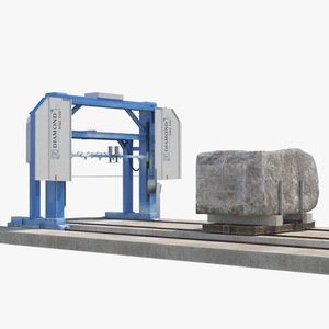 3D Stone Cutting Machine Rigged model