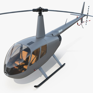 3D Light Helicopter Robinson R44 3