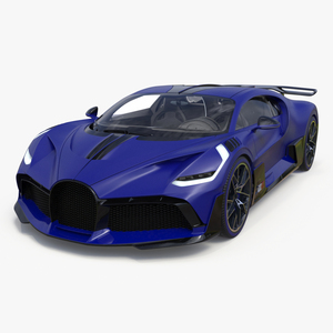 Supercar Coupe Blue 3D model