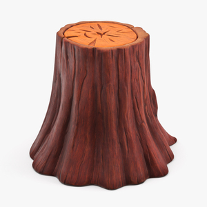 3D High Cartoon Stump model