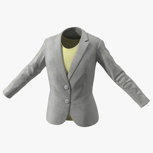 3D Ladies Suit Jacket model