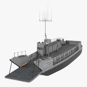 Landing Craft Utility class 1627 Rigged 3D model