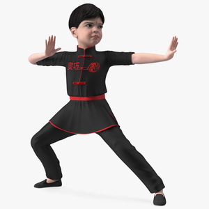 3D model Asian Child Boy in Kimono