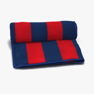 3D model Beach Towel Red