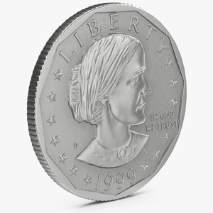 3D US Silver Dollar Coin