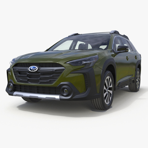 3D Subaru Outback 2025 Green Simplified