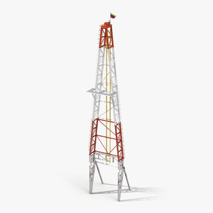 Fracking Gas Platform Tower 3D