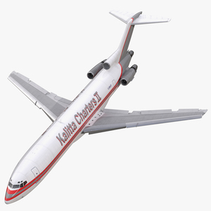 Boeing 727 200F Kalitta Air Rigged 3D model