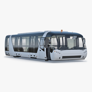 3D Airside Passenger Bus Rigged model