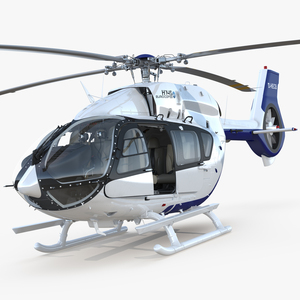 3D Light Utility Helicopter Eurocopter EC145 T2 Rigged