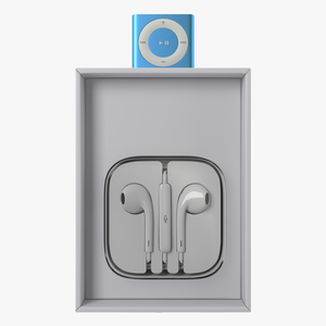 3D iPod Shuffle Blue Set