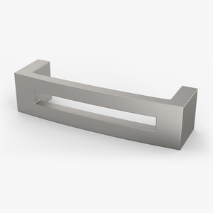 Kitchen Cabinet Handle Flat Silver 3D model