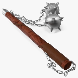 3D Double Ball Medieval Flail