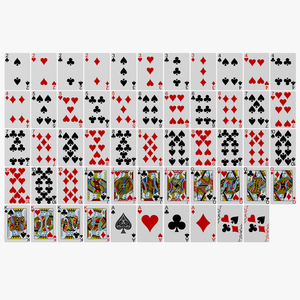 3D Full Deck of Playing Cards