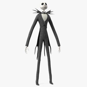 Jack Skellington Character Rigged for Maya 3D