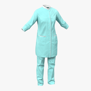 Female Surgeon Dress 4 3D