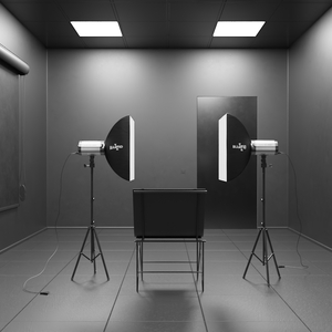 3D Blackout Photo Studio with Black Walls model