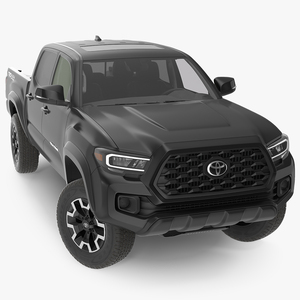 Toyota Tacoma TRD Off Road Black 2021 Rigged 3D model