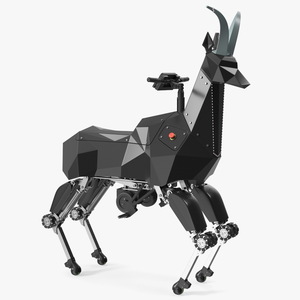 Ridable Goat Robot Black 3D model