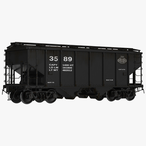 3D Covered Hopper Car model