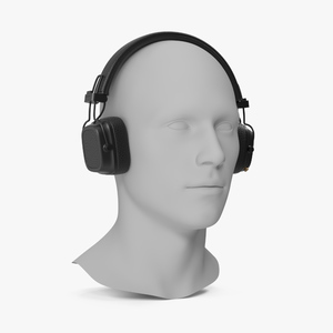 3D Headphones on Mannequin Head model