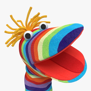 3D model Striped Sock Puppet Boy Rigged