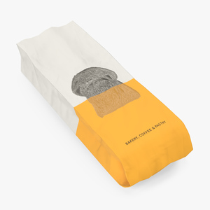 Paper Bread Bag White Empty 3D