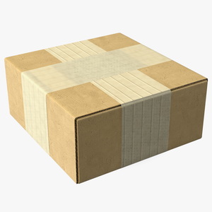 3D model Cardboard Box Closed with Tape