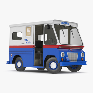 3D US Mail Studebaker ZIP Van Rigged model