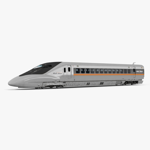 3D Bullet Train Locomotive Rail Star model