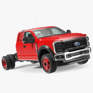 New 2023 Ford Chassis Cab F550 Red 3D model