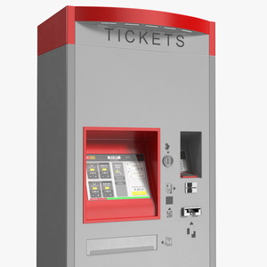 Ticket Vending Machine Grey ICA Traffic 3D model