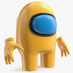 Among Us Yellow Character Rigged 3D