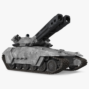 Futuristic Military Heavy Tank Rigged 3D