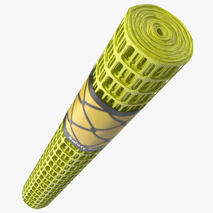 Safety Plastic Netting Roll Yellow 3D model