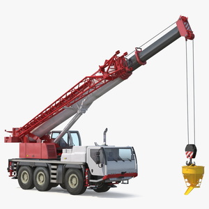 3D Mobile Construction Crane with Concrete Bucket