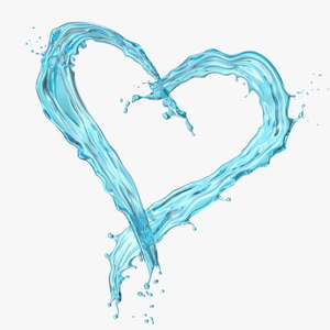 3D model Water Heart Shaped Splash