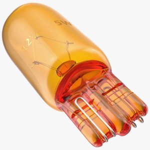 3D Halogen Capeless T10 W5W Light Bulb Amber