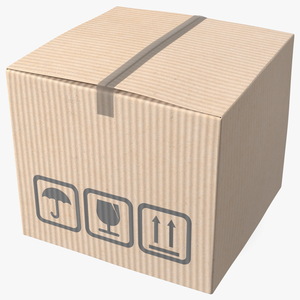 Cardboard Box Brown 3D model