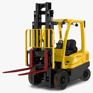 3D model Toyota Core Electric Forklift Rigged for Maya